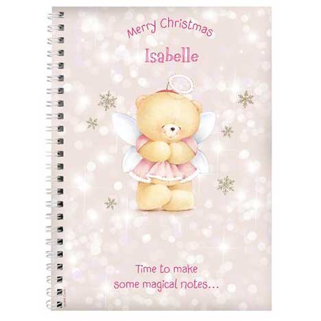 Personalised Forever Friends Christmas Angel Notebook £7.99